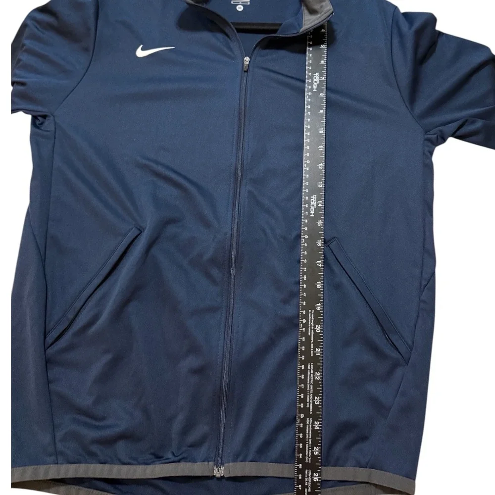 Nike Men's Epic Training Jacket Navy Blue Grey Full Zip Dri-FIT Running Track M